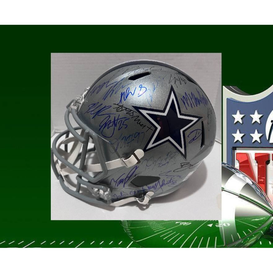 Dallas Cowboys 2023 Riddell speed full size helmet replica Dak Prescott Micah Parsons Tony Pollard Mike McCarthy 40 plus members of the2023