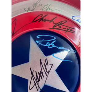 Avengers-Captain America metal shield Chris Evans, Scarlett Johansson, Robert Downey Jr. 20 plus signatures signed with proof