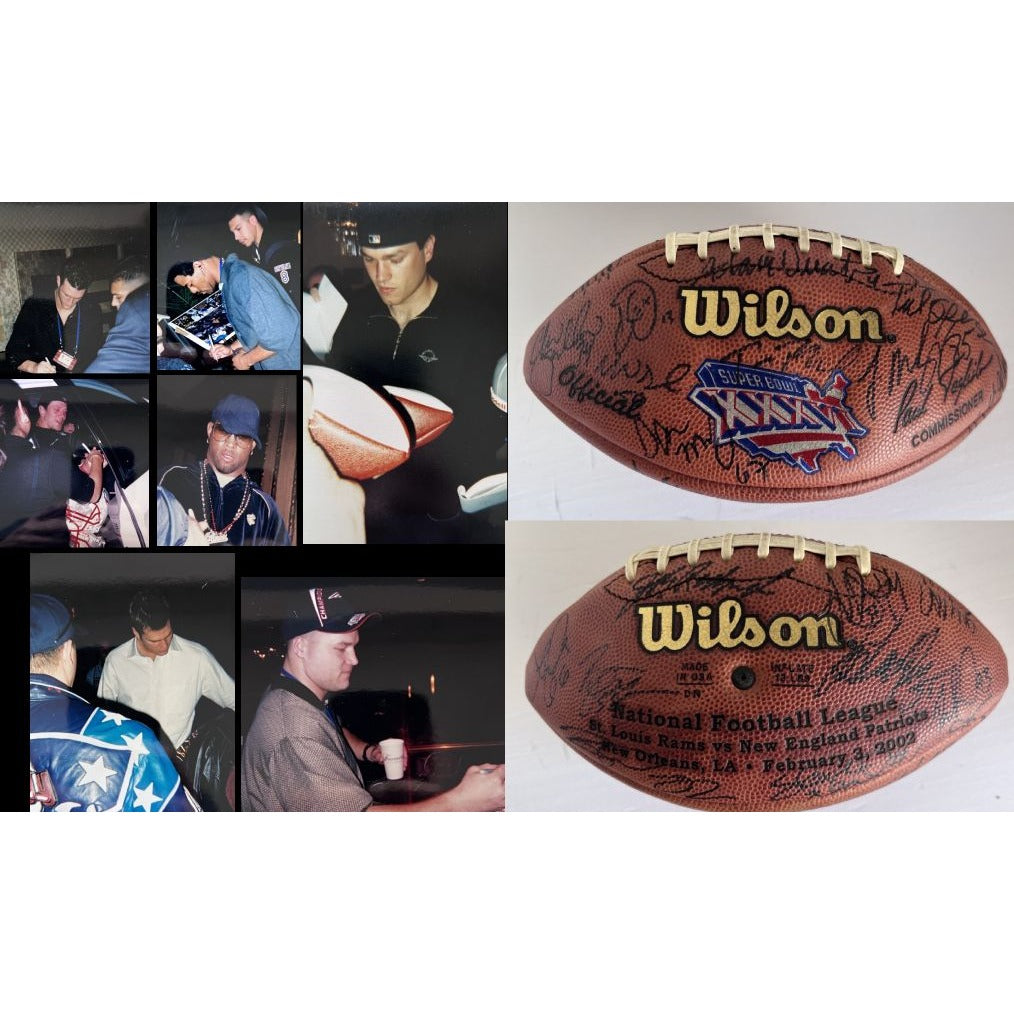 New England Patriots 2001 02 Super Bowl champions NFL Game football (S –  Awesome Artifacts