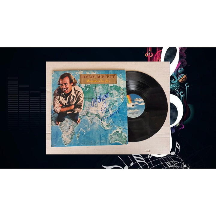 Jimmy Buffet ''Somewhere Over China'' LP signed with proof.