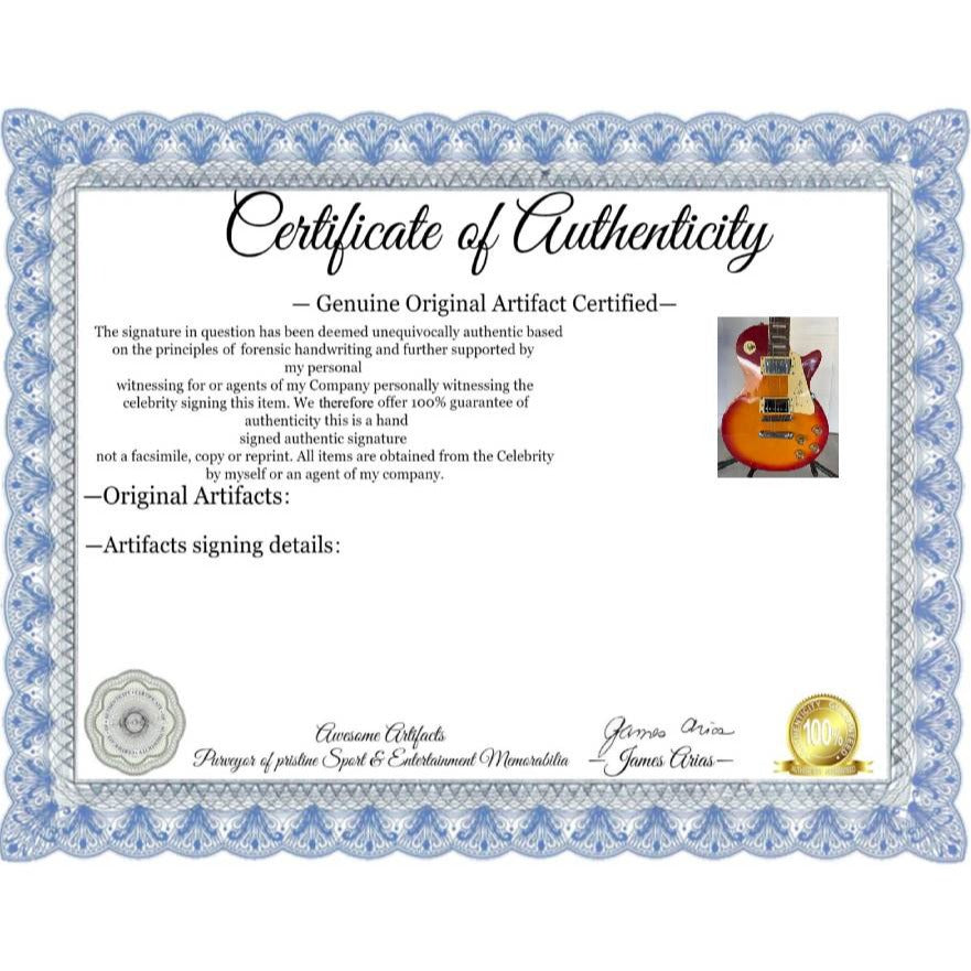 Tom Petty Les Paul vintage electric guitar signed with full provenance, photo proof and AI certification .
