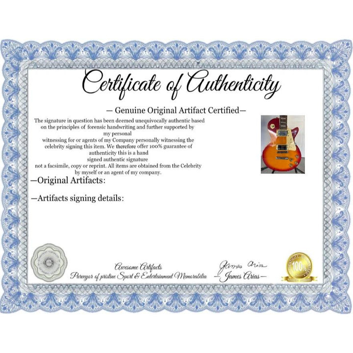 Tom Petty Les Paul vintage electric guitar signed with full provenance, photo proof and AI certification .
