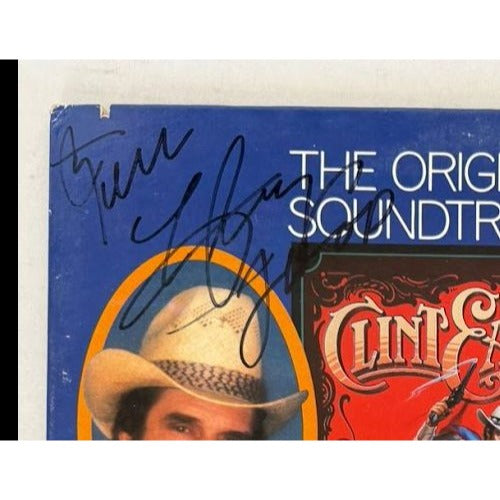 Merle Haggard & Ronnie Milsap "The Original Music From Bronco Billy" LP signed with proof.