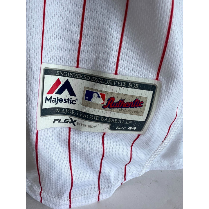 Zack Wheeler Philadelphia Phillies official Mayestic jersey size 44 signed with proof