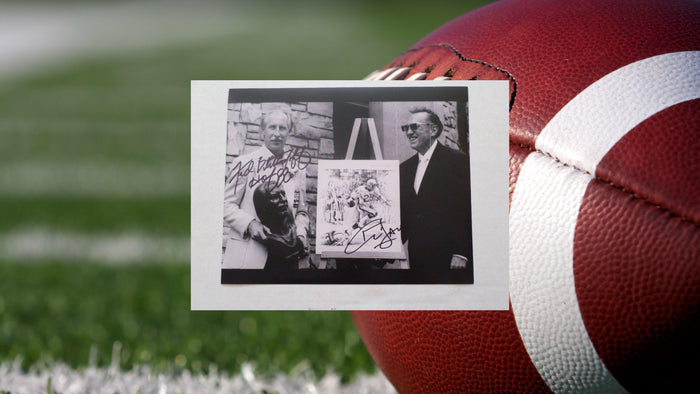 Al Davis and Fred Biletnikoff 8 x 10 signed photo