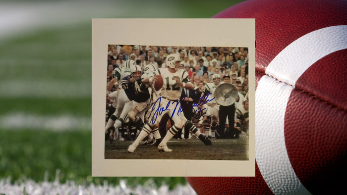 Joe Namath New York Jets 8 by 10 photo signed with proof