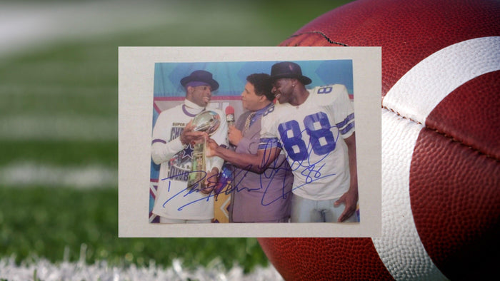 Deion Sanders and Michael Irvin 8 x 10 signed photo