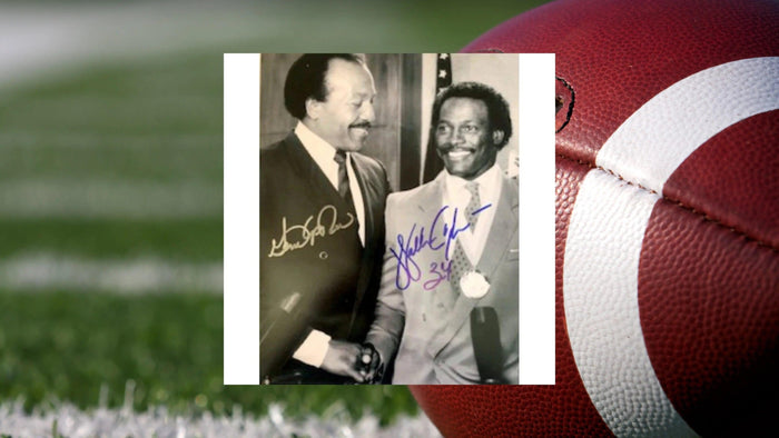 Gene Upshaw and Walter Payton 8 x 10 photo signed