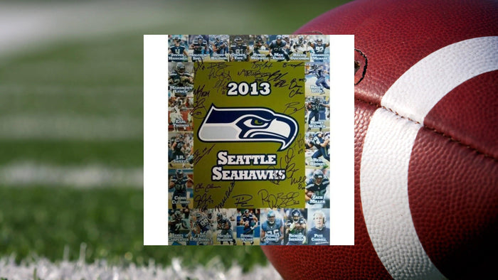Pete Carroll Bobby Wagner Earl Thomas Doug Baldwin Seattle Seahawks 2013 14 SB Champs 16 x 20 photo signed with proof