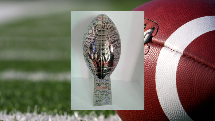 Super Bowl NFL MVP Lombardi trophy signed with proof including free case