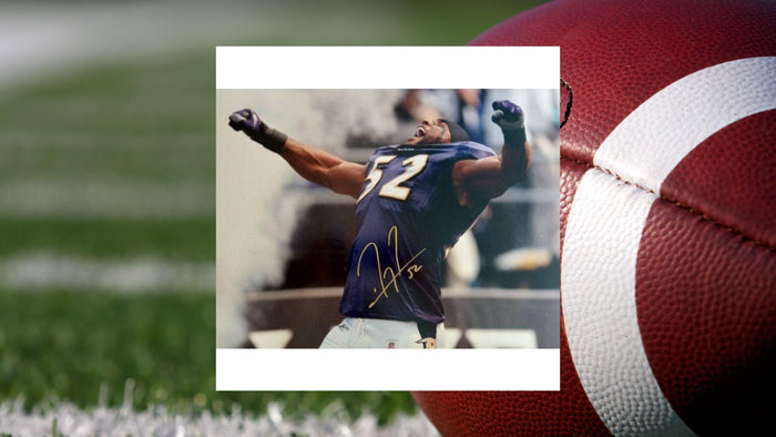Ray Lewis Baltimore Ravens 16 x 20 photo signed
