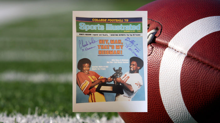 Billy Sims and Charles White 16 x 20 photo signed