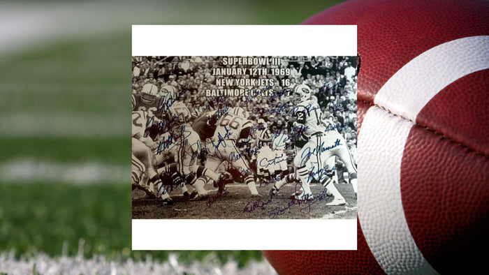 Joe Namath New York Jets 16 x 20 Super Bowl champs signed photo
