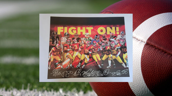 USC Trojans Troy Polamalu Matt Leinart Carson Palmer Mark Sanchez Steve Smith 16 x 20 photo signed