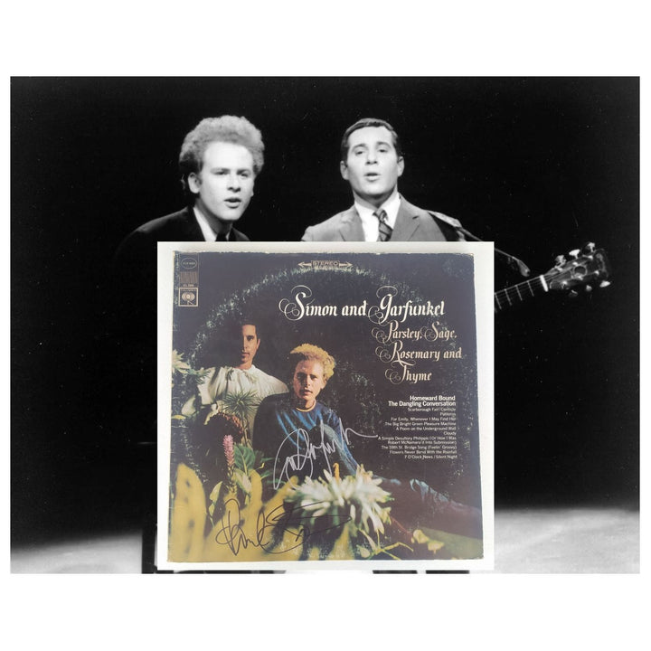 Paul Simon Art Garfunkel "Parsley Sage Rosemary and Thyme" original LP signed with proof - Awesome Artifacts