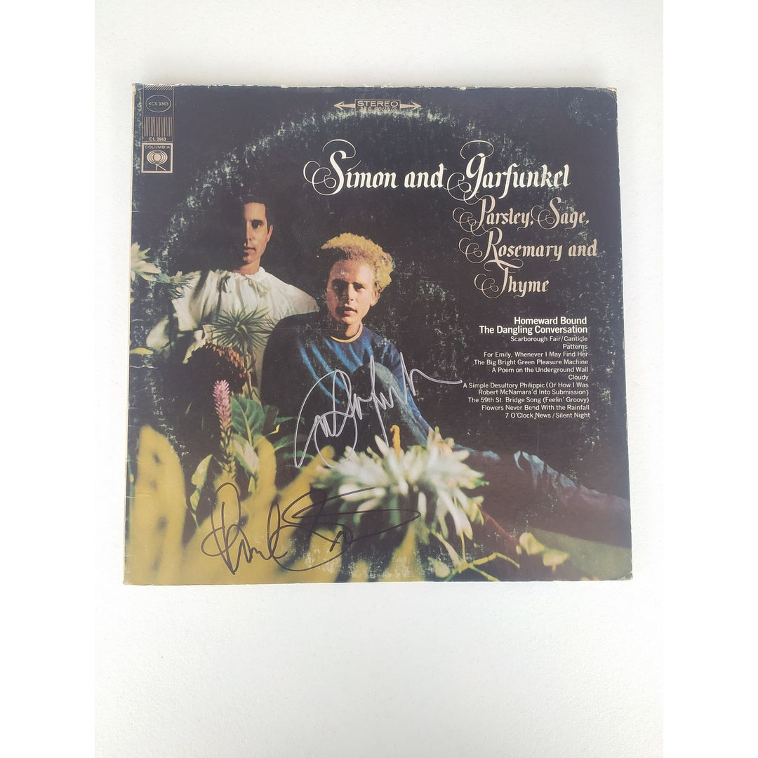 Paul Simon Art Garfunkel "Parsley Sage Rosemary and Thyme" original LP signed with proof - Awesome Artifacts