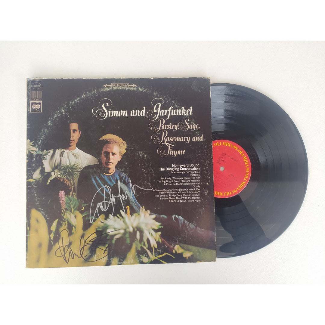 Paul Simon Art Garfunkel "Parsley Sage Rosemary and Thyme" original LP signed with proof - Awesome Artifacts