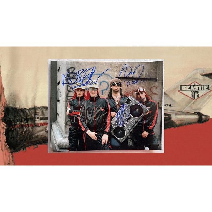 Adam Horowitz "AD-Rock" Michael "Mike D" Diamond Adam "MCA" Yauch Rick Rubin the Beastie Boys 8x10 photo signed with proof Awesome Artifacts