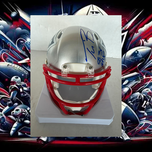 New England Patriots Tom Brady mini helmet signed with photo proof full provenance & CHAT GPT Authentication analysis