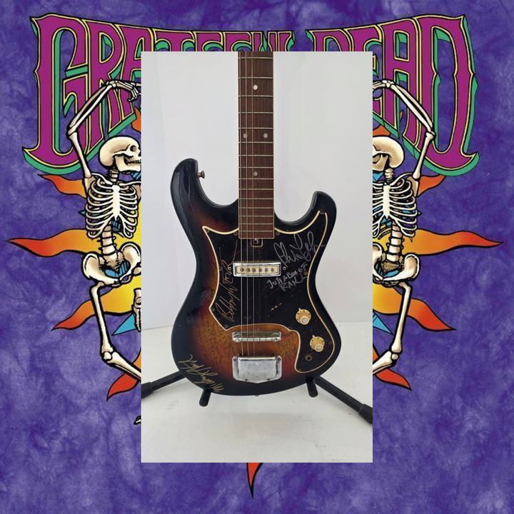 Jerry Garcia the Grateful Dead 1960s vintage electric guitar photo proof, CHAT GPT AI verified analysis OF AUTHENTICATION & certification with provenance - AA09260166 - image 1