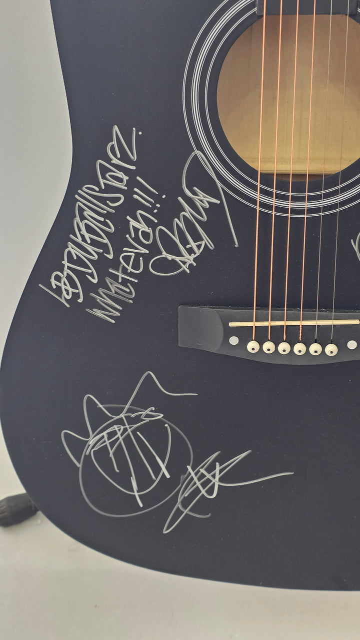 Sublime Bradley Nowell, Eric Wilson and Bud Gaugh full size vintage acoustic guitar signed with proof and full provenance & CHAT GPT Authentication analysis - AA09260194 - image 2