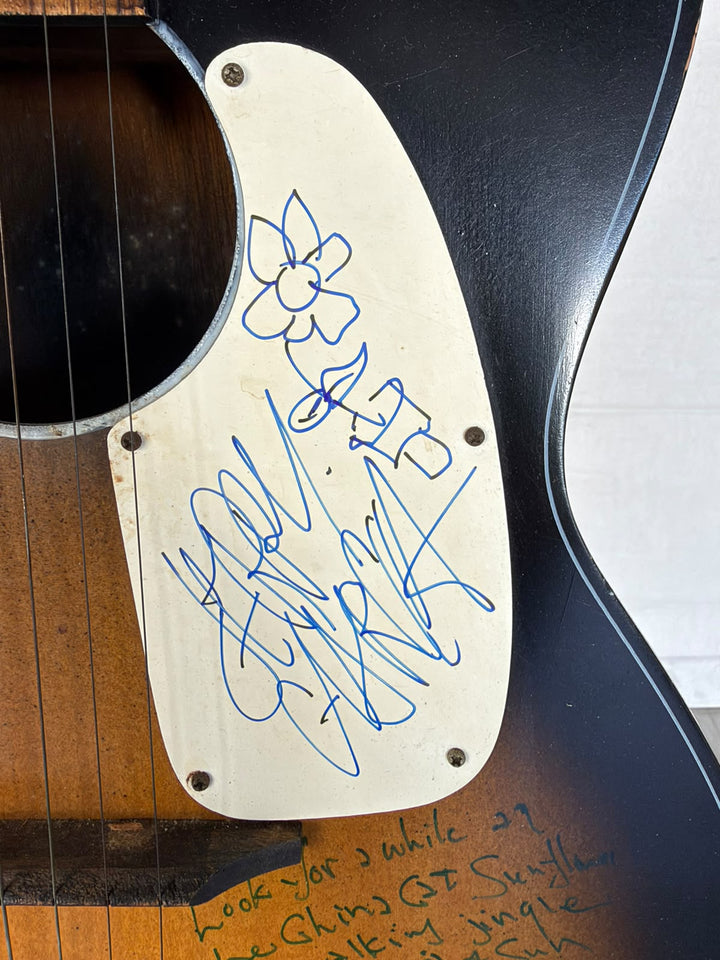 Jerry Garcia with sketch and The Grateful Dead Bob Weir, Mickey Hart, Phil Lesh, Bill Kreutzmann & Tom Constanten 1960's United Acoustic Parlor Acoustic Guitar signed with full provenance & CHAT GPT Authentication analysis - AA09260118 - image 3