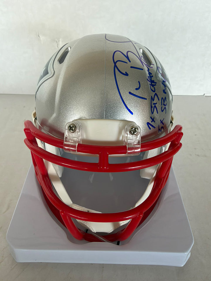 New England Patriots Tom Brady mini helmet signed with photo proof full provenance & CHAT GPT Authentication analysis - AA09260238 - image 3