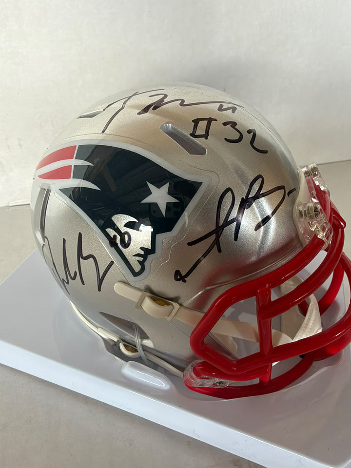 New England Patriots Drake Maye TrevYon Henderson & AJ Brown mini helmet signed with photo proof full provenance & CHAT GPT Authentication analysis - AA09260240 - image 3