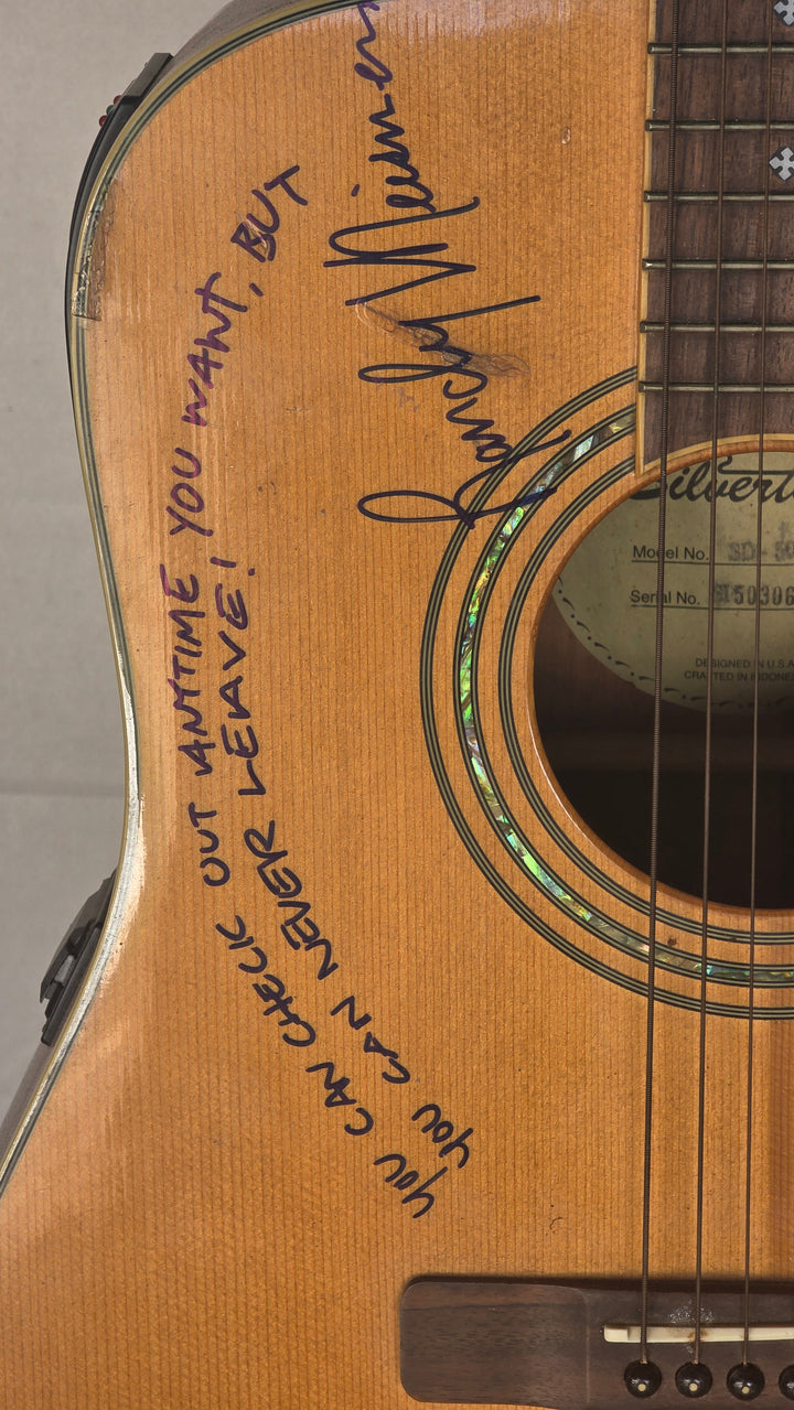 The Eagles Glen Frey Bernie Laeden, Joe Walsh, Don Henley, Don Felder, Randy Meisner w/ lyrics. vintage Silverton acoustic guitar - AA09260127 - image 4
