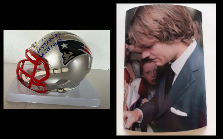 New England Patriots Tom Brady mini helmet signed with photo proof full provenance & CHAT GPT Authentication analysis - AA09260238 - image 4
