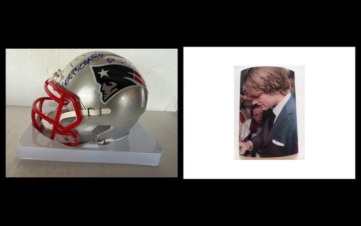 New England Patriots Tom Brady mini helmet signed with photo proof full provenance & CHAT GPT Authentication analysis - AA09260244 - image 4