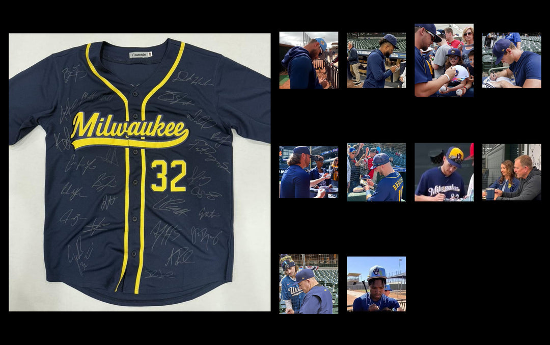 Milwaukee Brewers 2026 team signed MLB game model authentic size XL jersey team signed with photo proof, full provenance & CHAT GPT Authentication analysis - AA09260251 - image 4