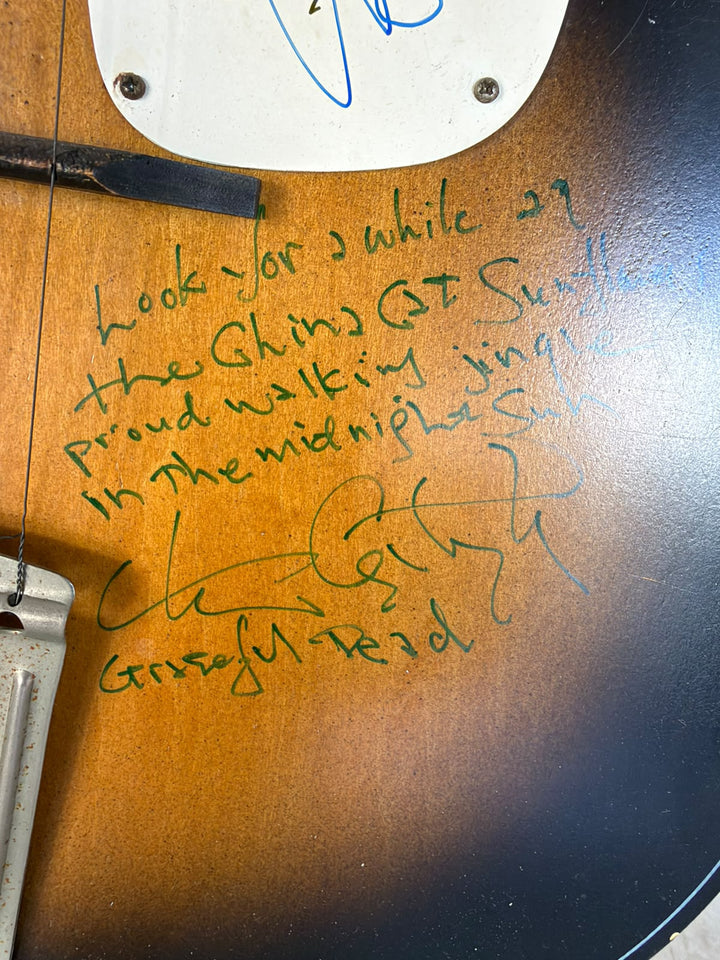 Jerry Garcia with sketch and The Grateful Dead Bob Weir, Mickey Hart, Phil Lesh, Bill Kreutzmann & Tom Constanten 1960's United Acoustic Parlor Acoustic Guitar signed with full provenance & CHAT GPT Authentication analysis - AA09260118 - image 5