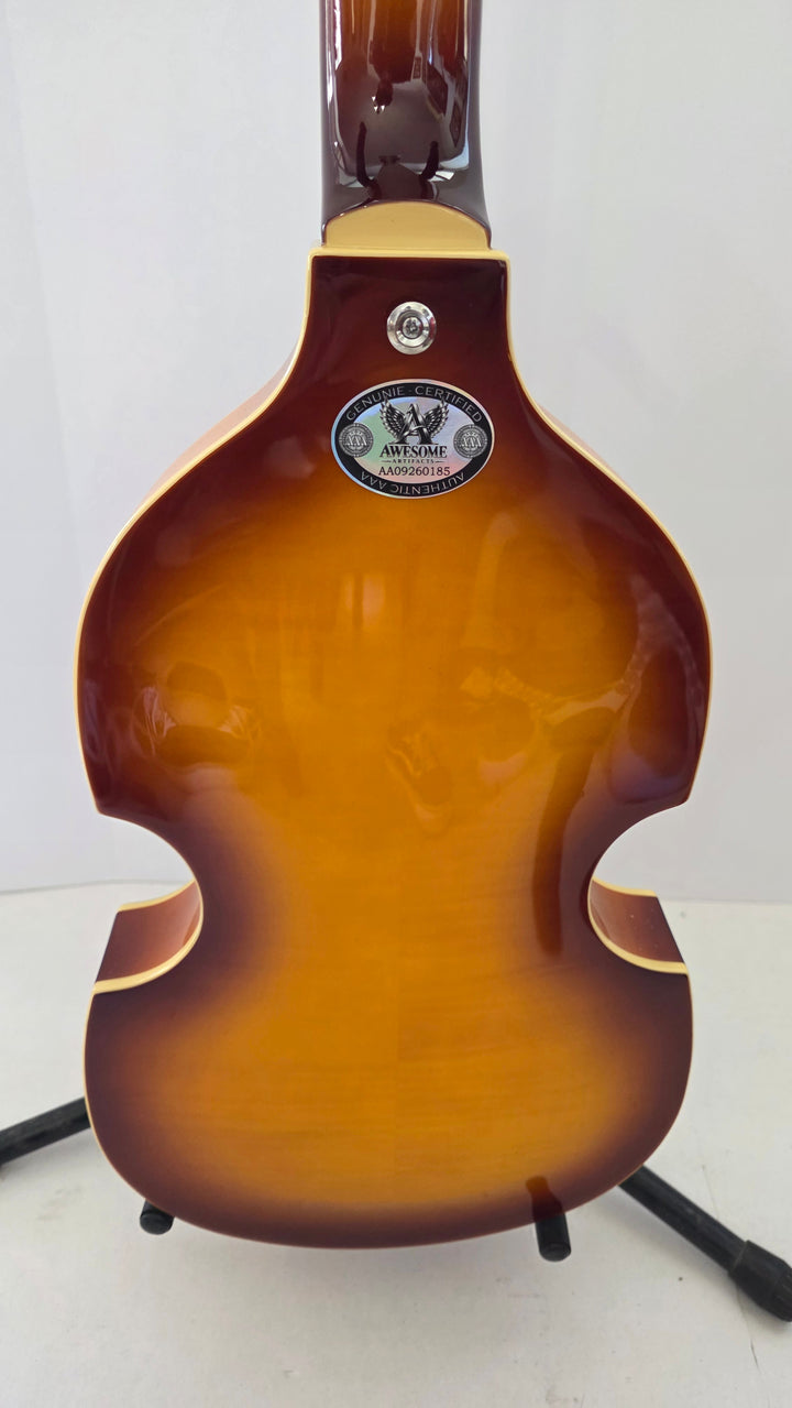 Paul McCartney & George Harrison Vintage Höfner-Style Sunburst Bass Guitar signed with proof and full provenance & CHAT GPT Authentication analysis - AA09260185 - image 5