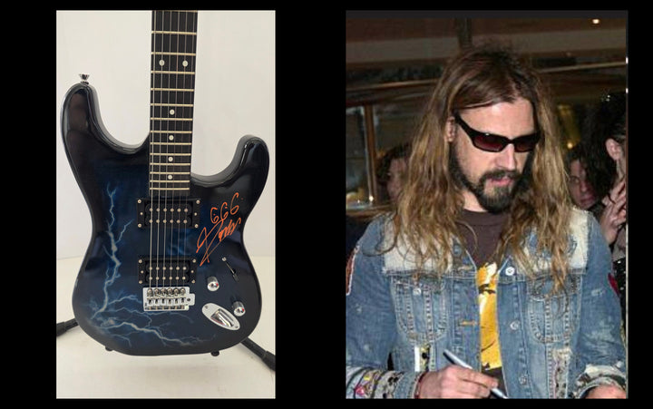 Rob Zombie full size black Lightning electric guitar signed with proof and full provenance & CHAT GPT Authentication analysis - AA09260182 - image 5
