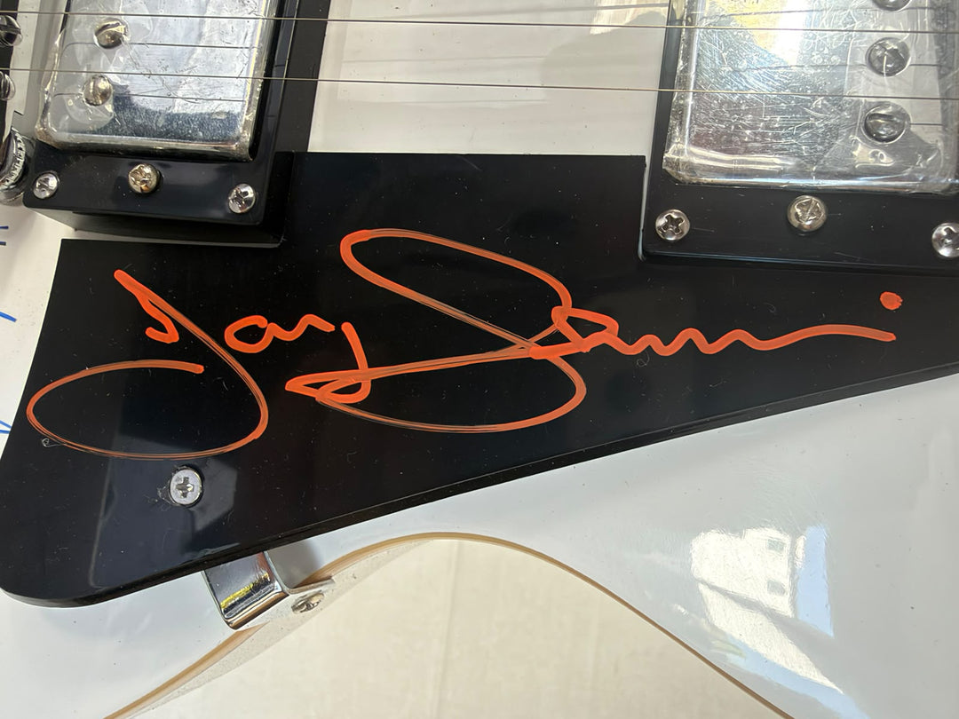 Black Sabbath Ozzy Osbourne Bill Ward Tony Iommi Geezer Butler Ronnie James Dio Vinny Appice white les paul electric guitar signed with photo proof and full provenance & CHAT GPT Authentication analysis - AA09260253 - image 6