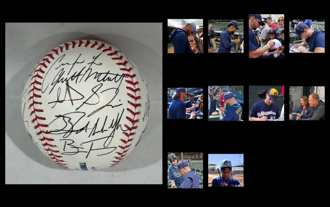 Milwaukee Brewers 2026 MLB Rawlings baseball team signed with photo proof, full provenance &CHAT GPT Authentication analysis - AA09260100 - image 6