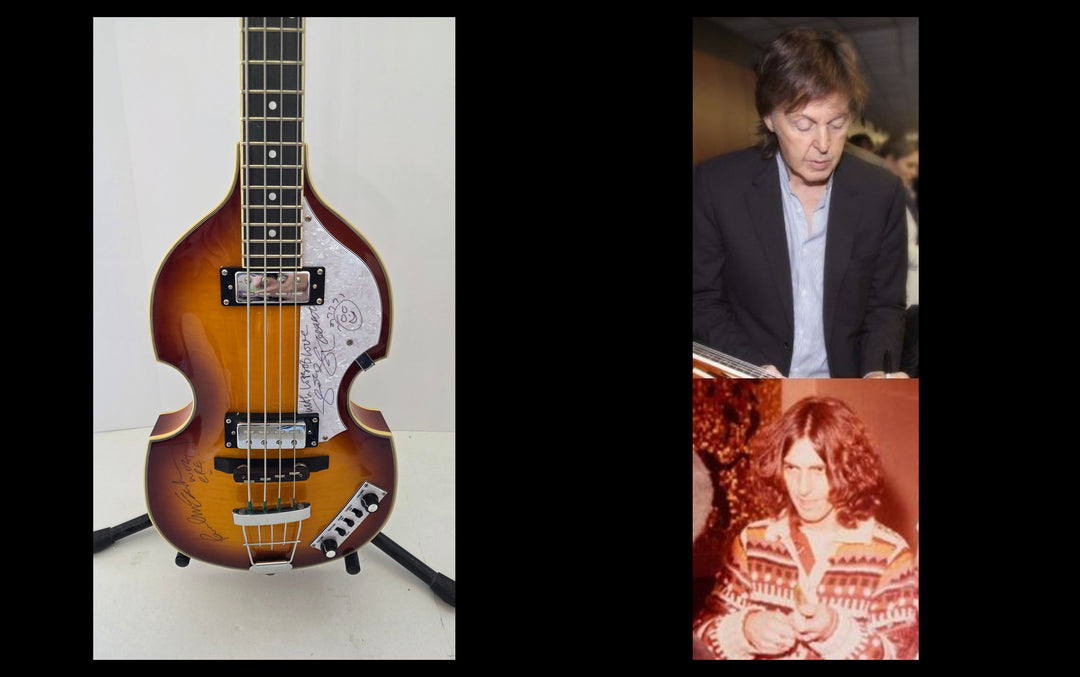 Paul McCartney & George Harrison Vintage Höfner-Style Sunburst Bass Guitar signed with proof and full provenance & CHAT GPT Authentication analysis - AA09260185 - image 6