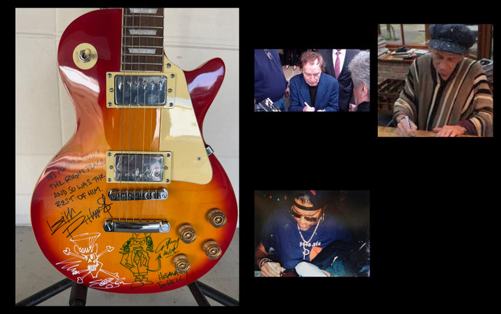 Angus Young Slash Keith Richards vintage cherry les paul electric guitar signed with photo proof and full provenance & CHAT GPT Authentication analysis - AA09260247 - image 7