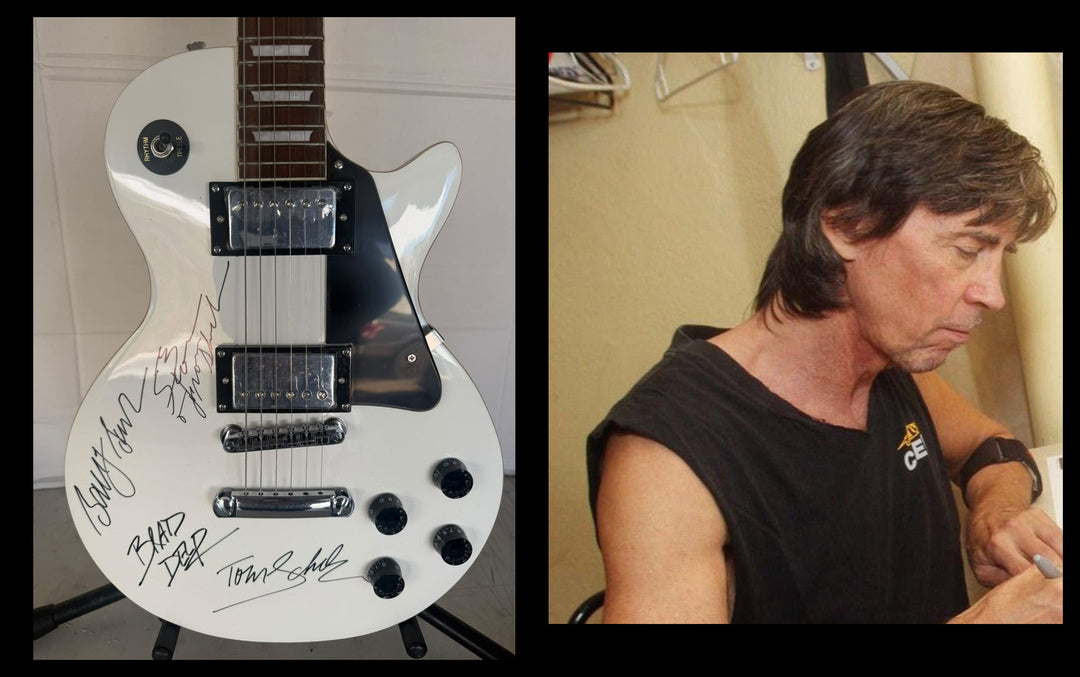 Boston Barry Goudreau, Brad Delp, Tom Scholz, Sib Hashian and Fran Sheehan vintage les paul signed with full provenance & CHAT GPT Authentication analysis - AA09260256 - image 7