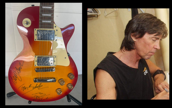 Boston Barry Goudreau, Tom Scholz, Sib Hashian and Fran Sheehan vintage les paul signed with full provenance & CHAT GPT Authentication analysis - AA09260249 - image 7