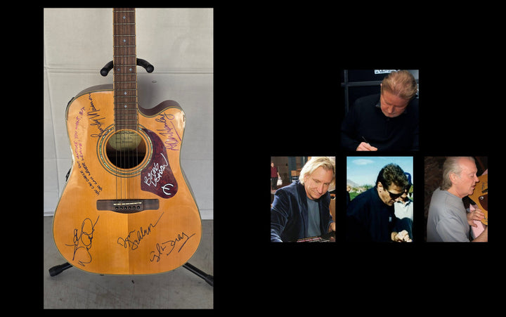 The Eagles Glen Frey Bernie Laeden, Joe Walsh, Don Henley, Don Felder, Randy Meisner w/ lyrics. vintage Silverton acoustic guitar - AA09260127 - image 9