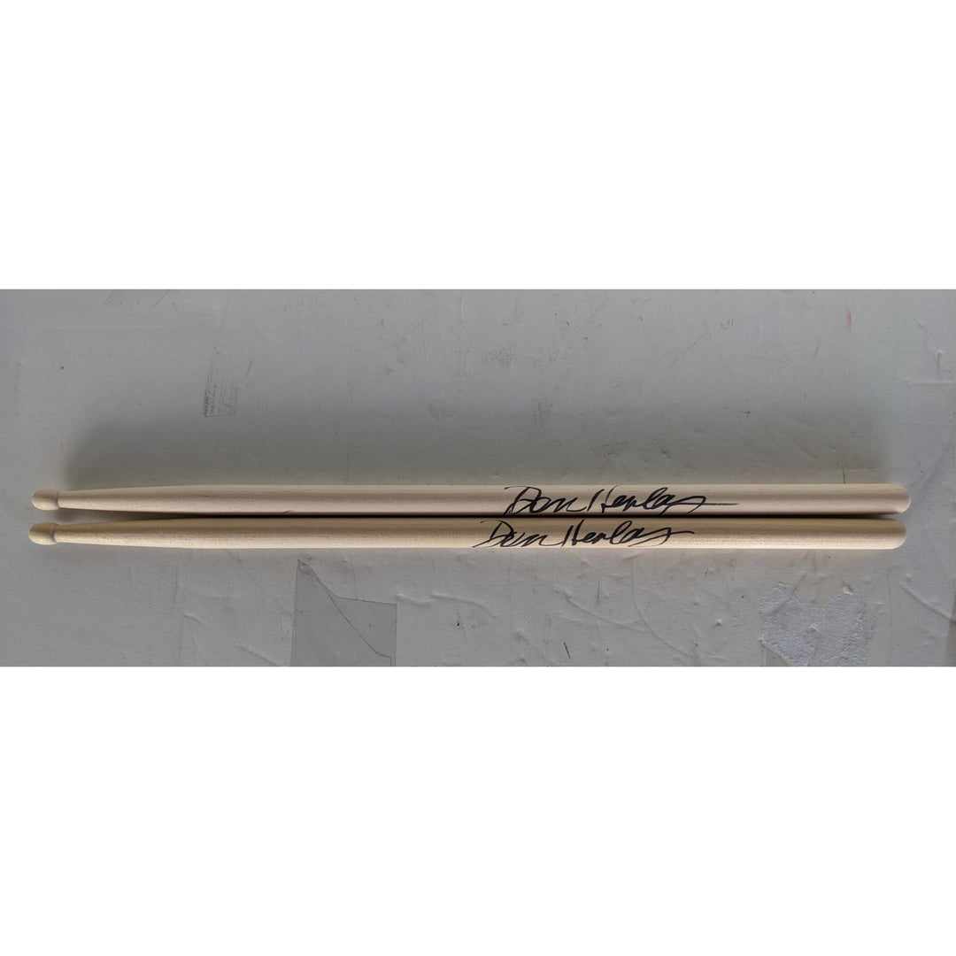Don Henley The Eagles pair of drumsticks signed with proof