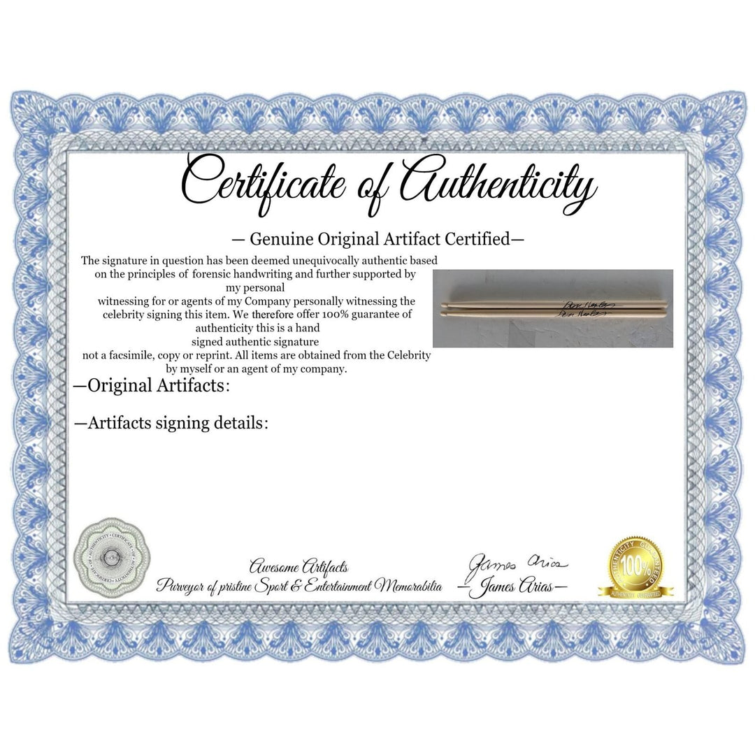 Don Henley The Eagles pair of drumsticks signed with proof