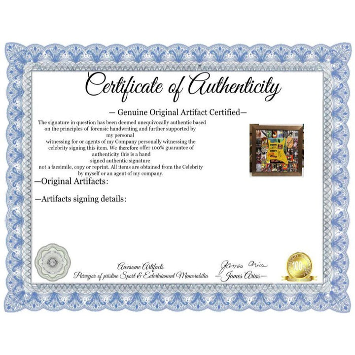 Led Zeppelin Jimmy Page,  John Paul Jones,  Robert Plant Stratocaster electric guitar pickguard signed with proof and museum quality frame