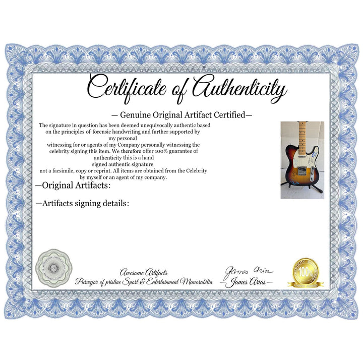 Alice N' Chains Mike Starr Layne Staley Jerry Cantrell Sean Kinney stratocaster electric guitar signed with proof.