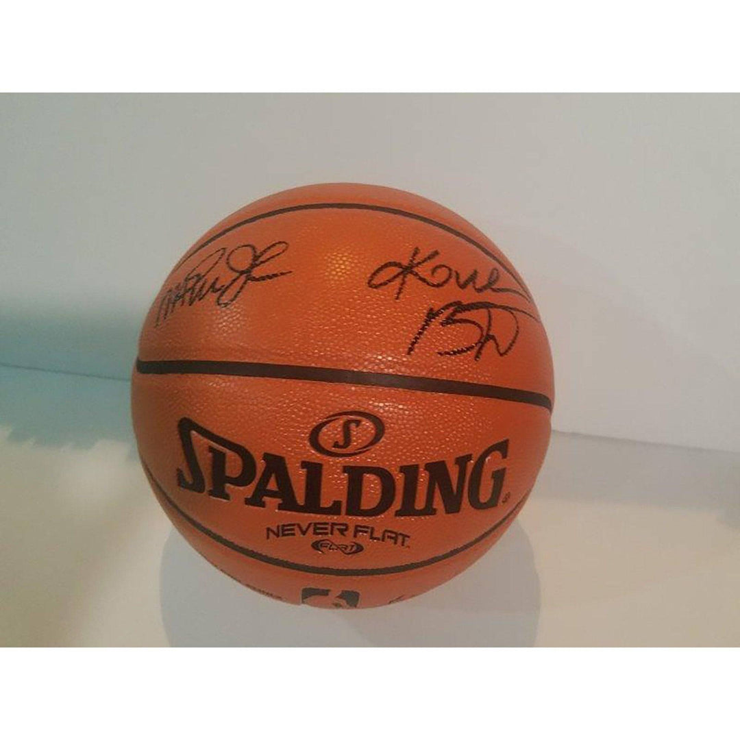 Kobe Bryant and Earvin Magic Johnson signed basketball with proof