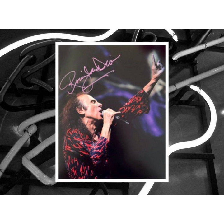 Ronnie James Dio 8x10 photo signed with proof