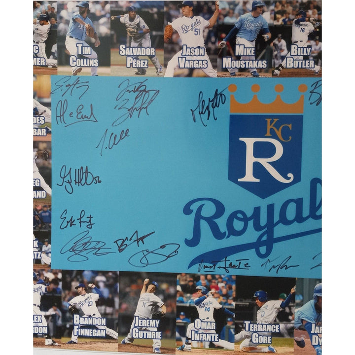 2015 Kansas City Royals Salvador Perez, Yordano Ventura, Alex Gordon 20x30 photo with proof - Awesome Artifacts 