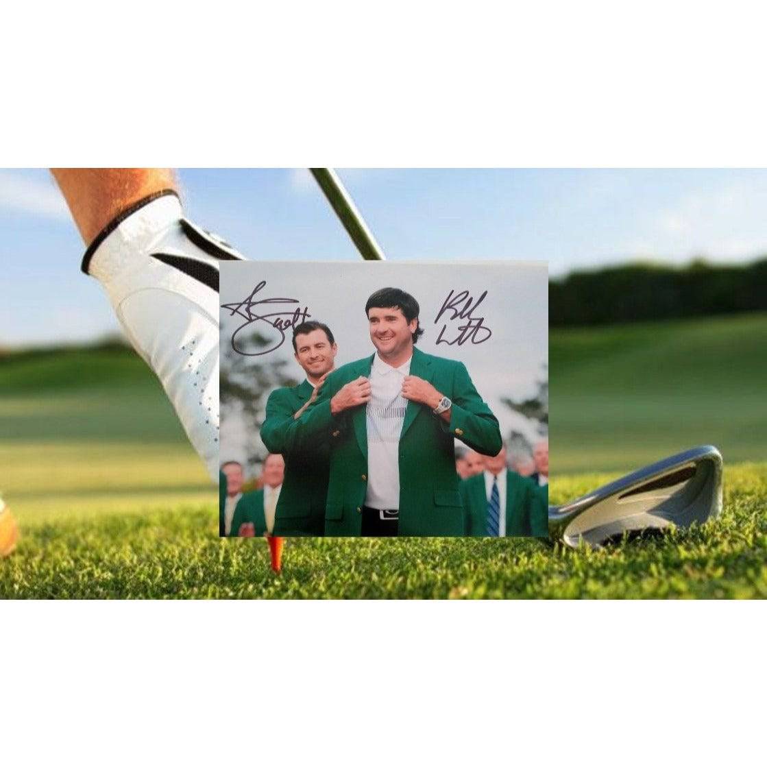 Adam Scott and Bubba Watson 8 by 10 signed